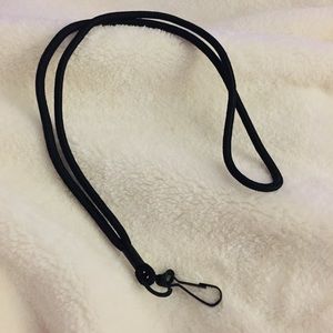 Black lanyard with black clip